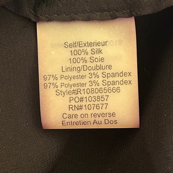 Alice + Olivia Silk Blouse Size XS Semi Sheer Green and Black Chiffon Whimsygoth - Picture 4 of 5